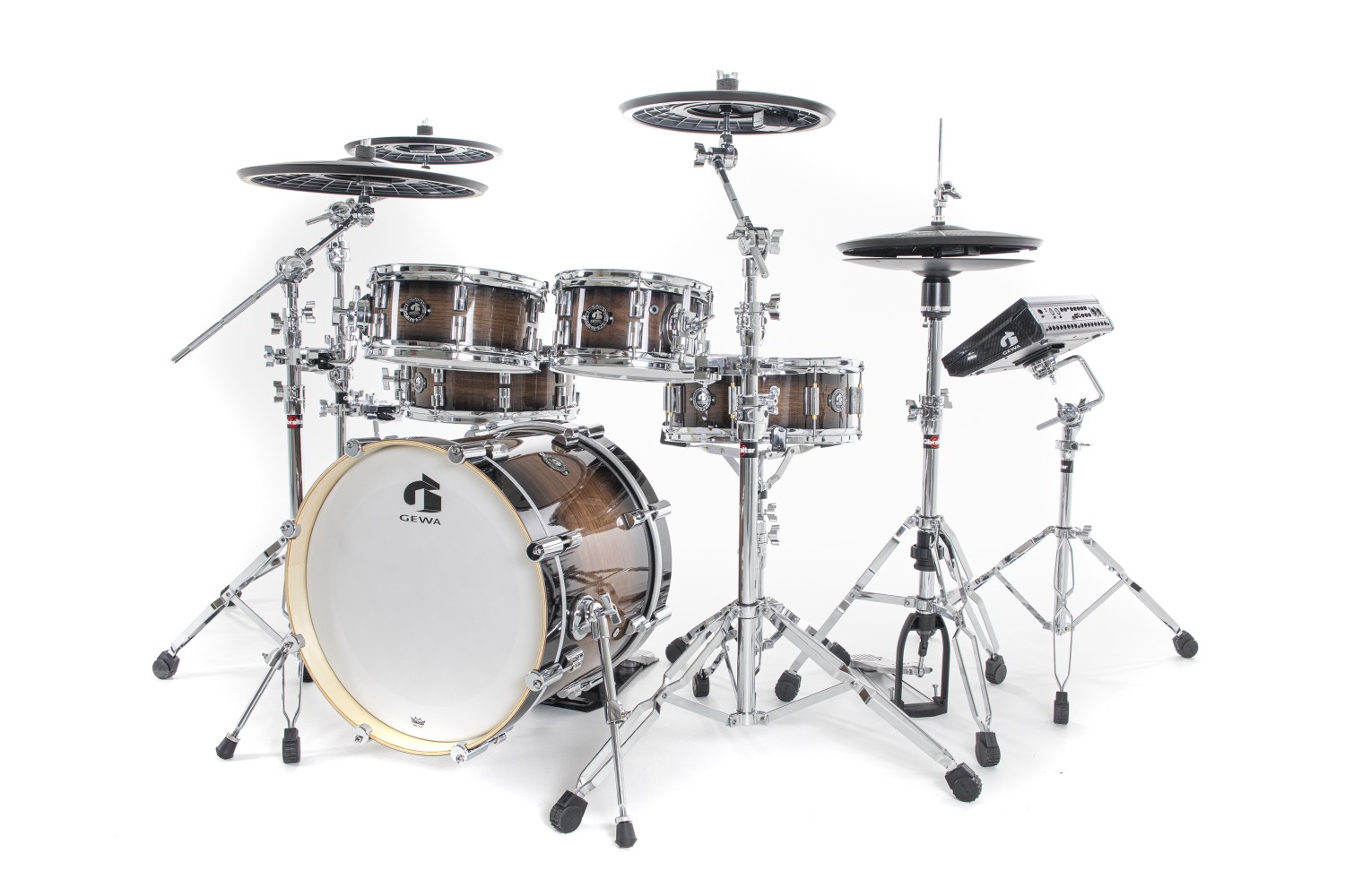 GEWA G9 Club E-Drum Set 5L Walnut - - alt view 2