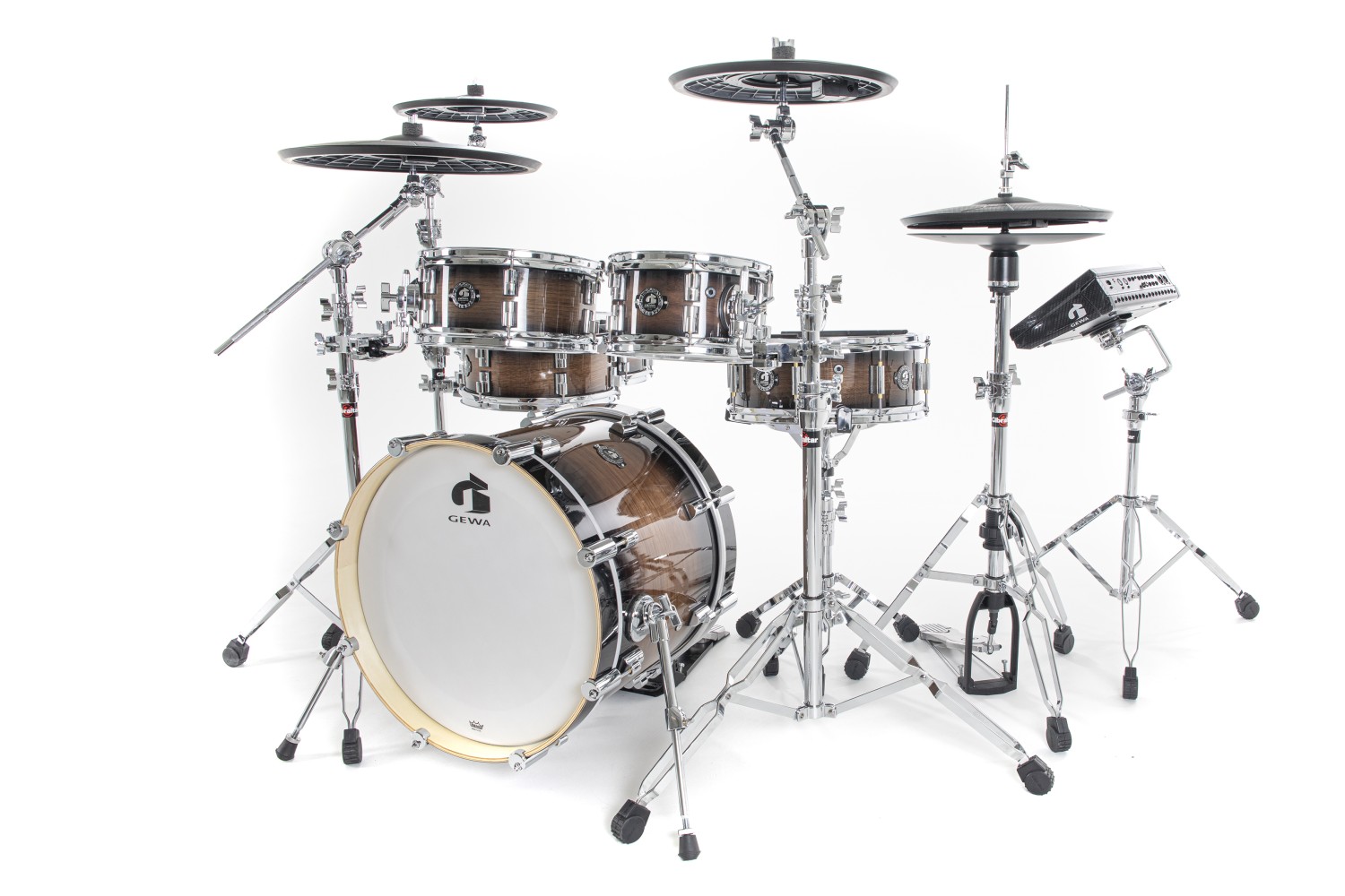 GEWA G9 Club E-Drum Set 6Lwalnut - - alt view 2