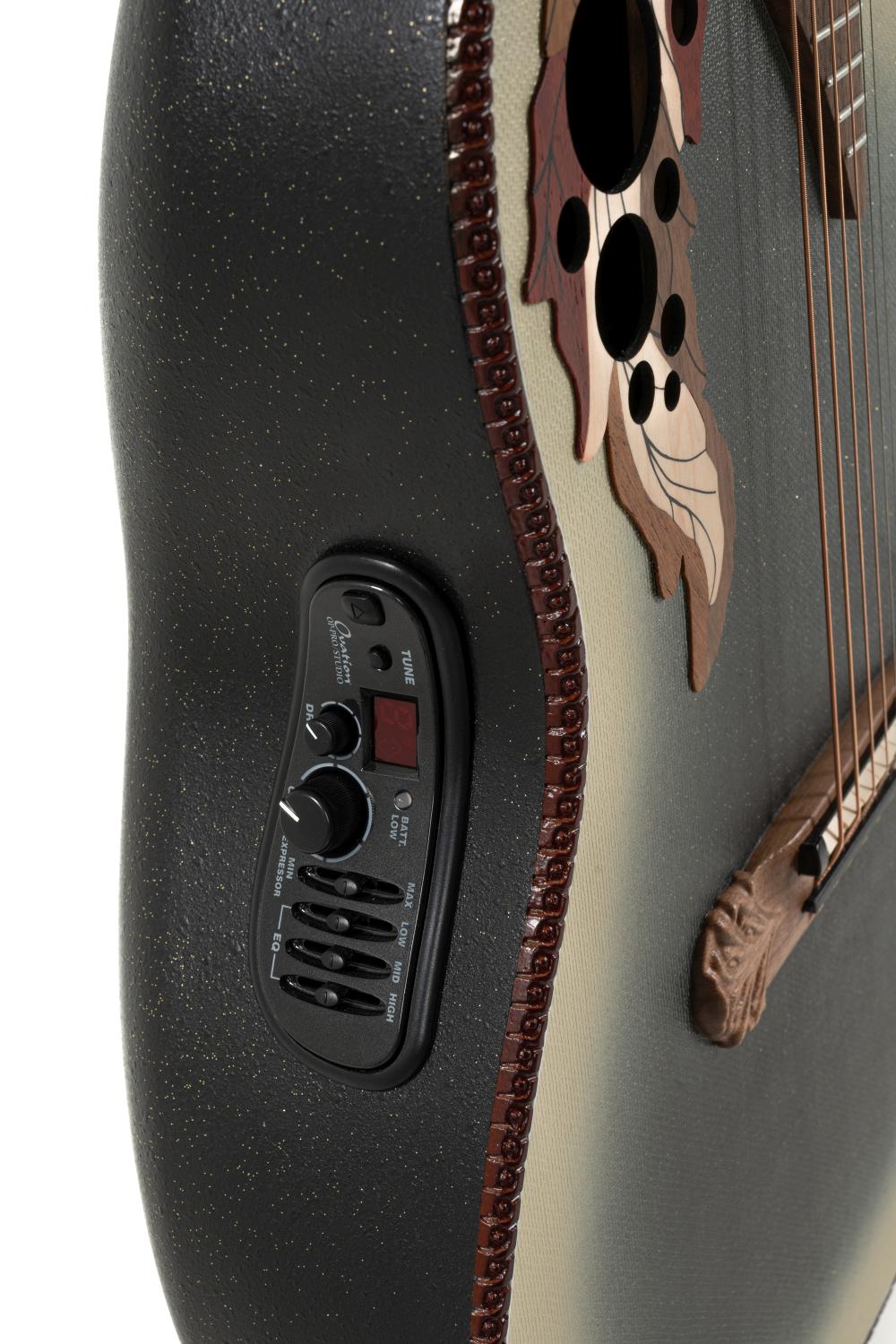 Adamas I E-Acoustic Guitar 2087GT-7, Reverse Beige Burst w/case - - alt view 9