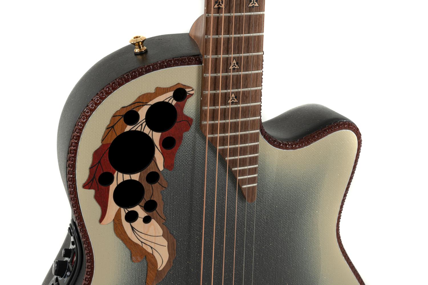 Adamas I E-Acoustic Guitar 2087GT-7, Reverse Beige Burst w/case - - alt view 5