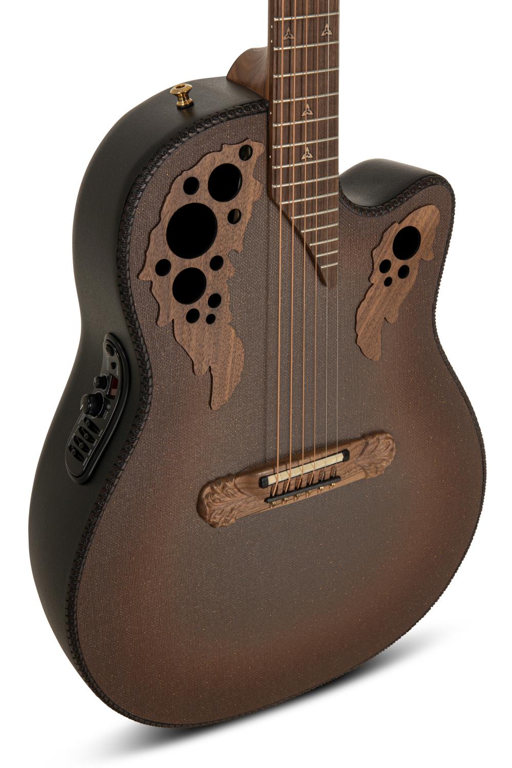 Adamas I E-Acoustic Guitar 2087GT-9W, Brown Burst w/case - - alt view 3