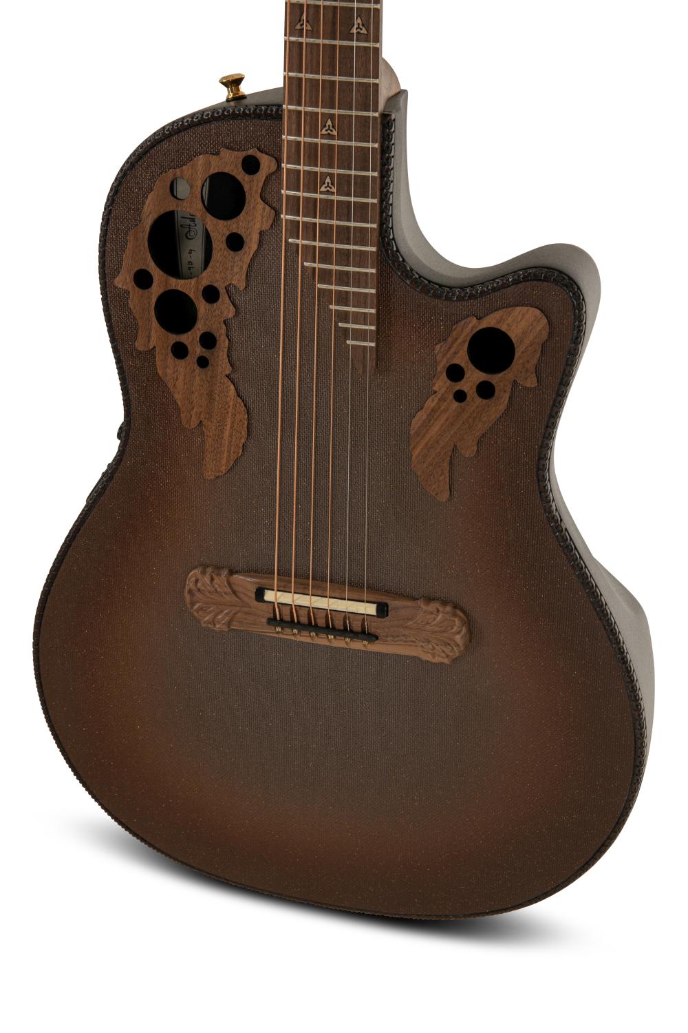 Adamas I E-Acoustic Guitar 2087GT-9W, Brown Burst w/case - - alt view 4
