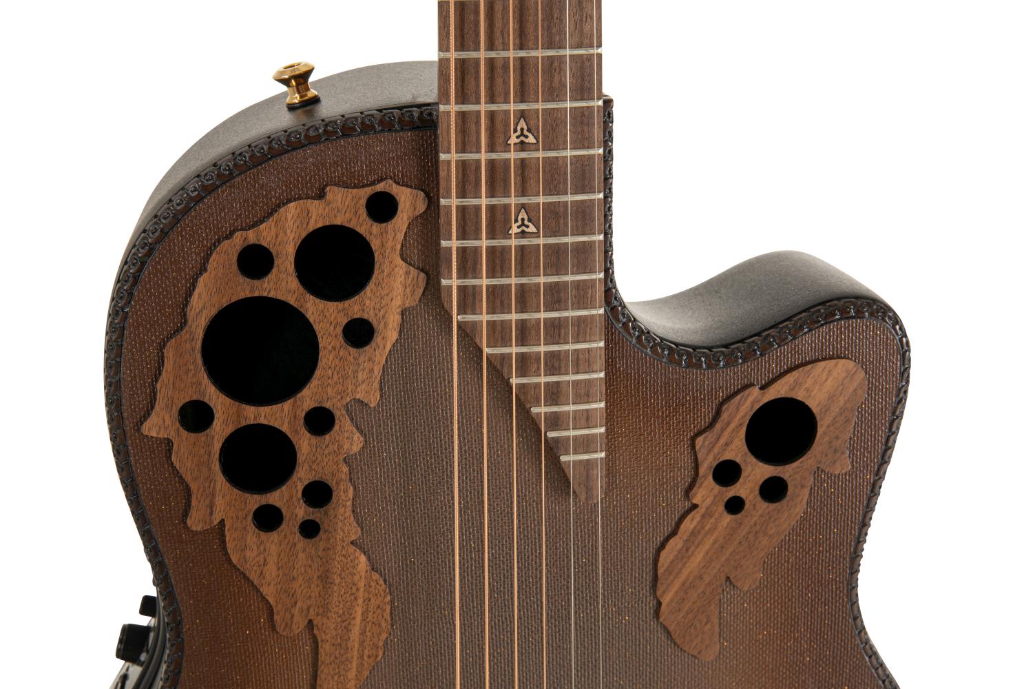 Adamas I E-Acoustic Guitar 2087GT-9W, Brown Burst w/case - - alt view 5