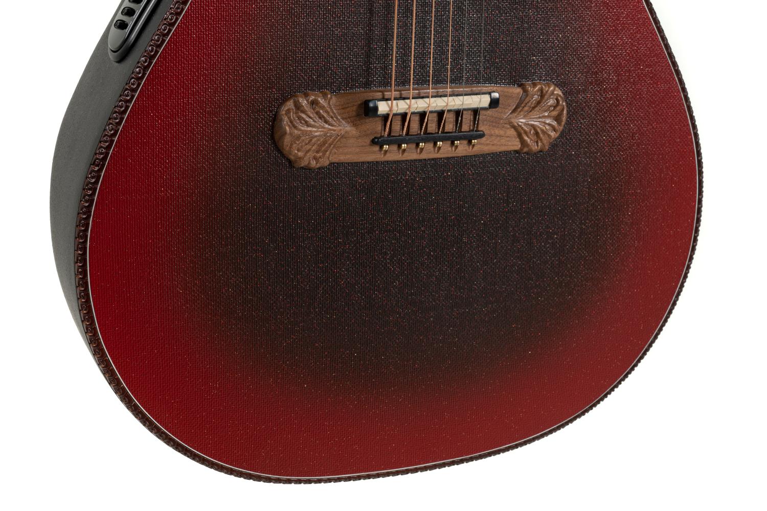 Adamas I E-Acoustic Guitar 1687GT-2, Reverse Red Burst - - alt view 6