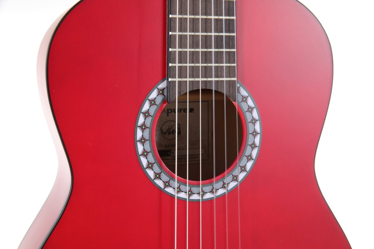 GEWA Basic Classical Guitar 1/2 Transparent Red - - alt view 3