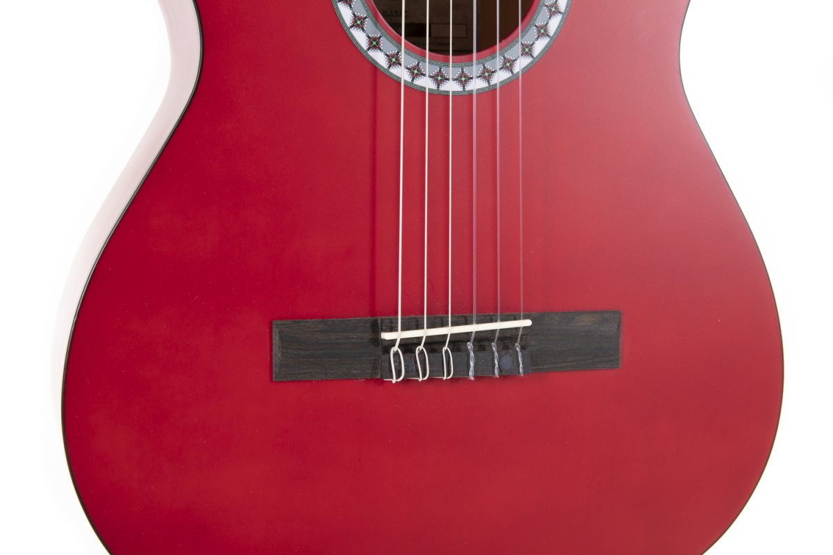 GEWA Basic Classical Guitar 3/4 Transparent Red - - alt view 4
