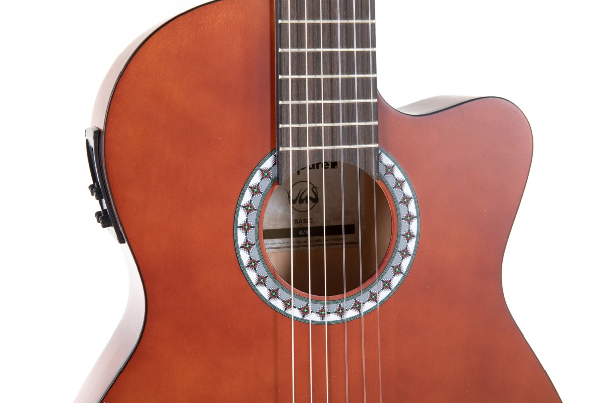 GEWA Basic E-Acoustic Classical Guitar 4/4 Walnut - - alt view 2