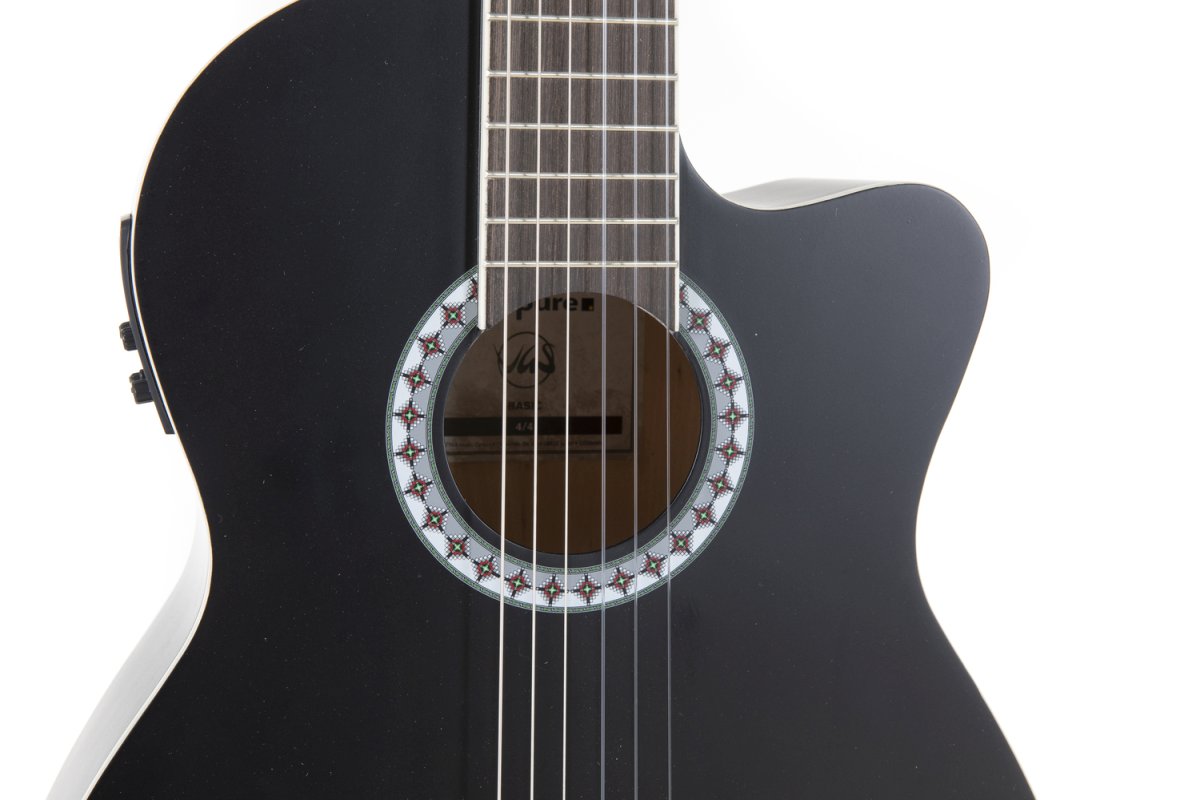GEWA Basic E-Acoustic Classical Guitar 4/4 Black - - alt view 2
