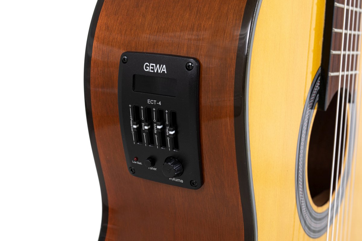 GEWA Student E-Acoustic Classical Guitar 4/4 Natural Spruce - - alt view 3