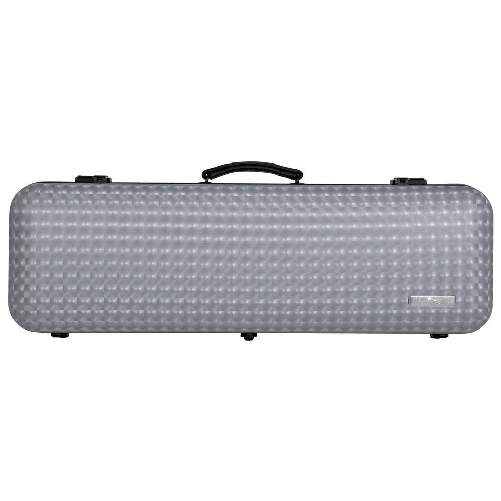 GEWA Violin Case, Air Diamond, Oblong, 4/4, Silver/Black, w/Subway