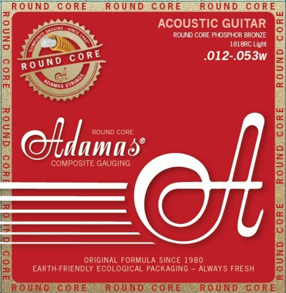 Adamas Acoustic Guitar String Set, Reissue Phosphor Bronze Round Core, 1818RC, L 12-53