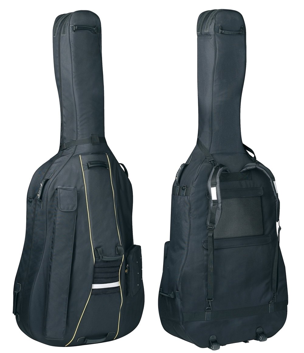 GEWAPURE Double Bass Gig-Bag, Classic BS25, 25mm padding, Wheels, 4/4, Black