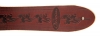 Ovation Guitar Premium Leather Strap Signature Leaf Ruby Red - - alt view 2