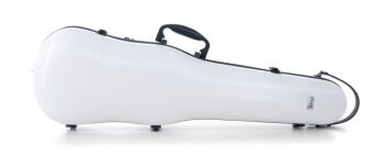 PURE by GEWA Violin Case, Polycarbonate 1.8, Shaped, White/Black w/Subway Handle