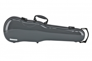 GEWA Violin Case, Air 1.7, Shaped, 4/4, Grey/Black, High Gloss, w/Subway Handle