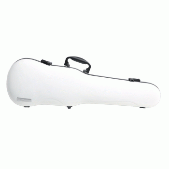 GEWA Violin Case, Air 1.7, Shaped, 4/4, White/Black, High Gloss, w/Subway Handle