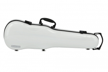 GEWA Violin Case, Air 1.7, Shaped, 4/4, White/Black, High Gloss, w/Subway Handle