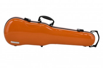GEWA Violin Case, Air 1.7, Shaped, 4/4, Orange/Black, High Gloss, w/Subway Handle