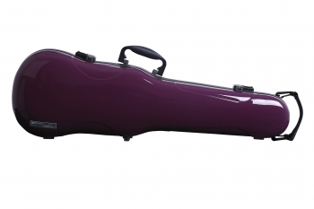 GEWA Violin Case, Air 1.7, Shaped, 4/4, Purple/Black, High Gloss w/Subway Handle