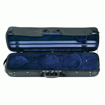 GEWA Violin Case, Concerto, Oblong, 4/4, Black/Blue