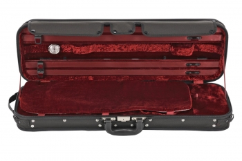 GEWA Violin Case, Maestro, Oblong, 4/4, Black/Burgundy