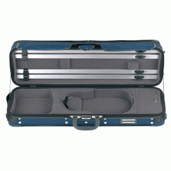 GEWA Violin Case, Strato Super Light Weight, Oblong, 4/4, Dark Blue/Anthracite