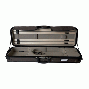 GEWA Violin Case, Strato Super Light Weight, Oblong, 4/4, Dark Brown/Beige