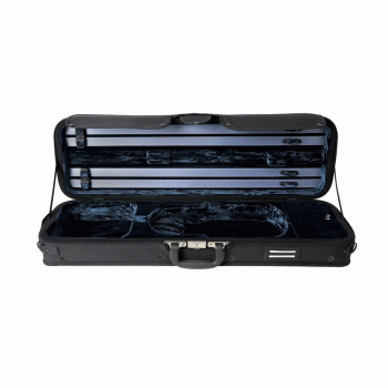 GEWA Violin Case, Strato Deluxe, Oblong, 4/4, Black/Dark Blue