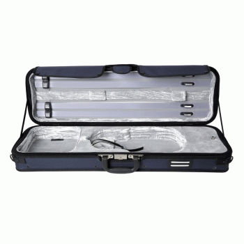 GEWA Violin Case, Strato Deluxe, Oblong, 4/4, Dark Blue/Silver