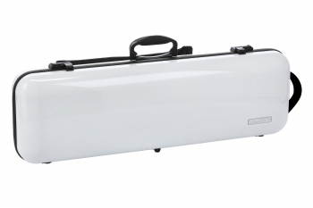 GEWA Violin Case, Air 2.1, Oblong, 4/4, White/Black, High Gloss, w/Subway Handle