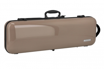 GEWA Violin Case, Air 2.1, Oblong, 4/4, Beige/Black, High Gloss, w/Subway Handle