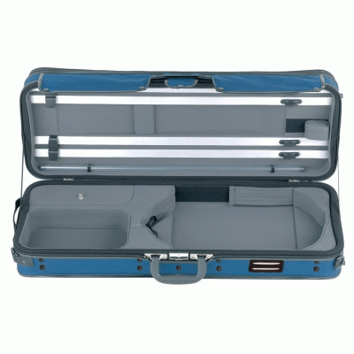 GEWA Viola Case, Strato Super Light Weight, Oblong, Adjustable 36-42.5cm Body, Dark Blue/Anthracite
