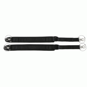 Rucksack Strap Pair, 30mm (1 3/16&quot;) Wide, 55-80cm (21.5-31.5&quot;) Long, Chrome Plated Snaps w/Loop
