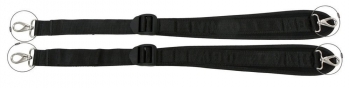 Rucksack Strap Pair, 40mm (1.5&quot;) Wide, 56-96cm (22-37 13/16&quot;) Long, Chrome Plated Snaps w/Loop