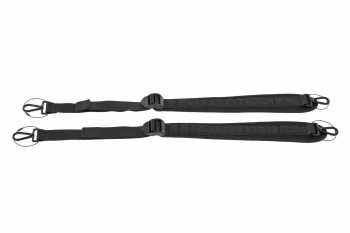 Rucksack Strap Pair, 30mm (1 3/16") Wide, 56-96cm (22-37 13/16") Long, Hard Metal Snaps w/Loop