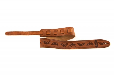 Ovation Guitar Premium Leather Strap Signature Epaulet Wet Sand