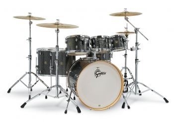 Gretsch Catalina Maple 7-pc Shell Pack, Black Stardust
