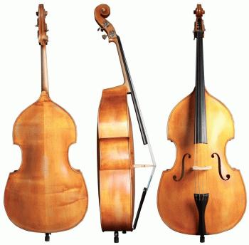 GEWA Bass, Walther 11, 3/4, Berlin antique, Gamba Shaped, Arched, Setup