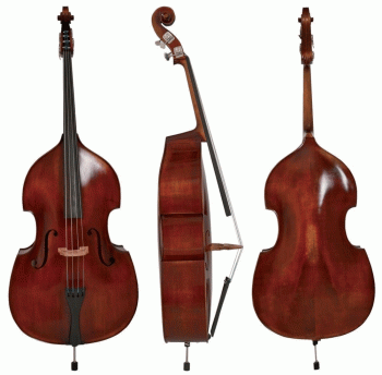 GEWA Bass, Walther 11, 3/4, Rom antique, Gamba Shaped, Arched, Setup