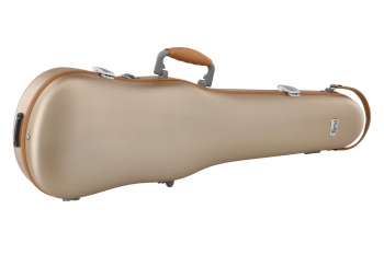 PURE by GEWA Violin Case, Polycarbonate Fun, Gold, Shaped, w/Subway Handle