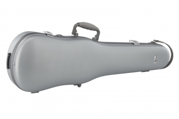 PURE by GEWA Violin Case, Polycarbonate Fun, Silver, Shaped, w/Subway Handle
