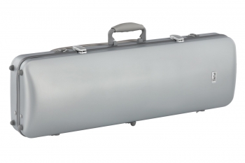 PURE by GEWA Violin Case, Polycarbonate Fun, Silver,Oblong, w/Subway Handle