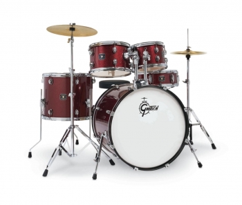RGE625RS Gretsch Renegade 5-PC Drum Kit, With Hardware, Ruby Sparkle