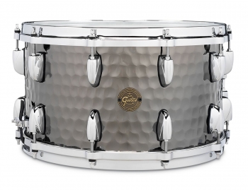 S1-0814 Gretsch Full Range 8x14" Metal Snare Drum, Hammered Black Steel