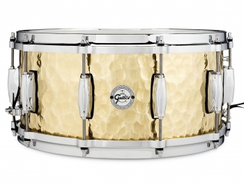 S1-6514 Gretsch Full Range 6.5x14" Metal Snare Drum, Hammered Brass