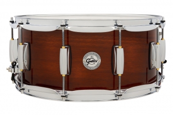 S1-6514 Gretsch Full Range 6.5x14 Mahogany/Maple Snare Drum, Gloss Natural