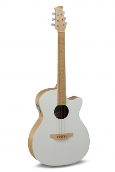 Applause Jump OM Cutway Electric, Blank Canvas Satin White