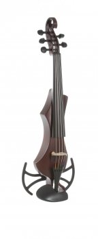 GEWA Novita 3.0 Electric 5-Strings Violin, Red Brown, With Universal Shoulder Rest Adapter