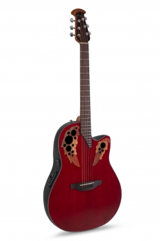 Ovation Celebrity Elite E-Acoustic Guitar CE44-RR, Ruby Red