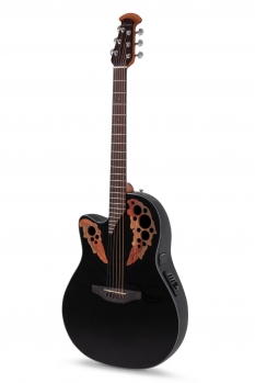 Ovation Celebrity Elite E-Acoustic Guitar CE44L-5, Black, Lefty
